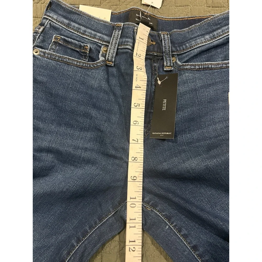 Banana Republic Women's Blue Jeans Size 25/0 Petite Wide Leg NWT Msrp‎ $90.00